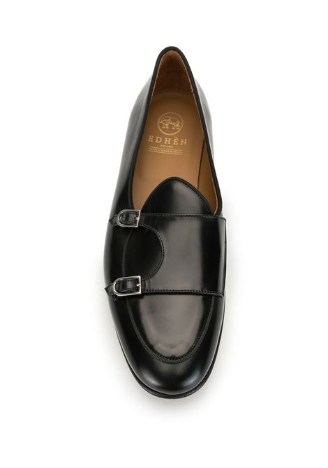 Black Brera double-strap loafers Edhèn milano - men EDHÈN MILANO | ALB099ABBRBLK